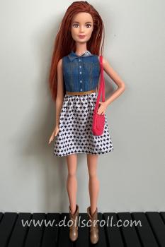 Mattel - Barbie - Barbie Fashionista - Jean Shirt and Black and White Skirt - Doll